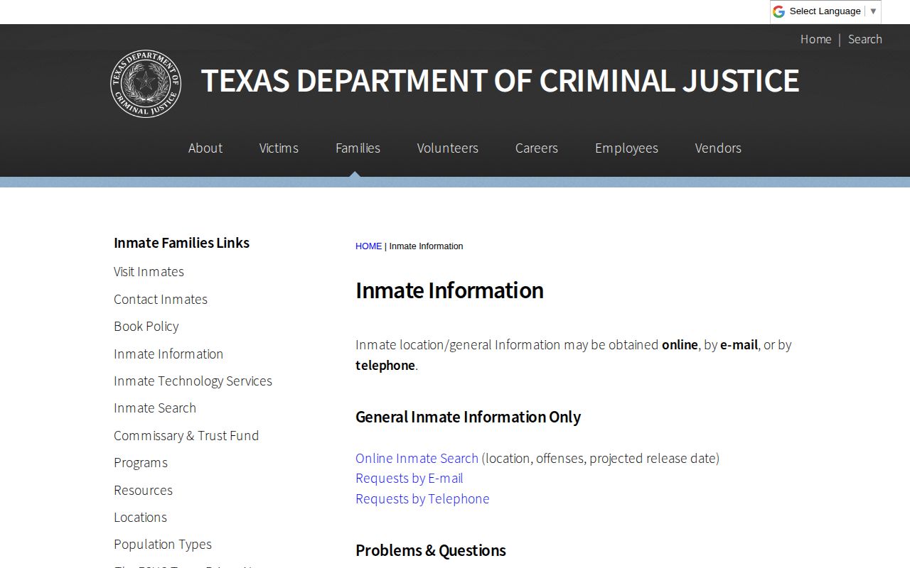 Roberts County records research using Texas Department of Criminal Justice offender search instructions